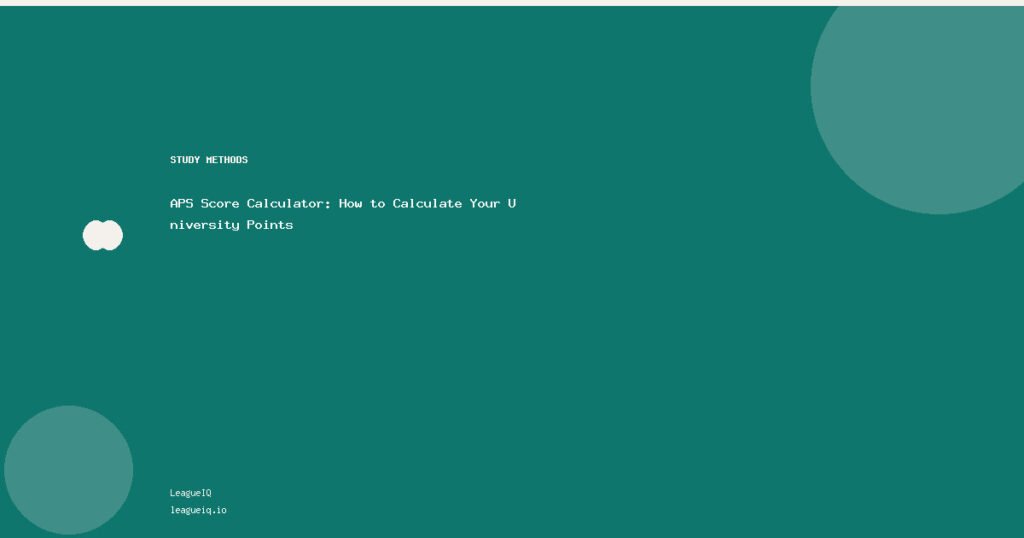APS Score Calculator: How to Calculate Your University Points