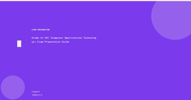 Grade 12 CAT (Computer Applications Technology): Exam Preparation Guide